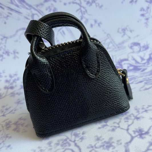 Black She’s a Gem Mini Handbag Charm – Luxury Purse Keychain Accessory