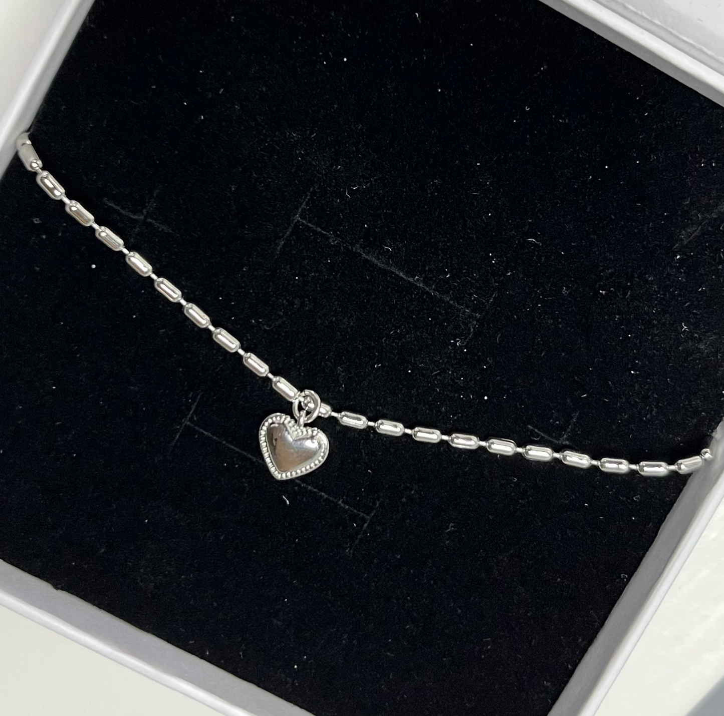 Puffy Heart Charm Bracelet