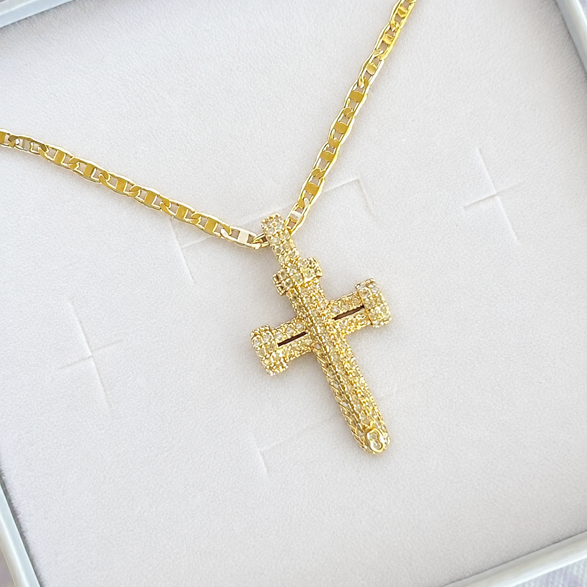Nail Cross Pendant Necklace