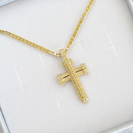 Nail Cross Pendant Necklace