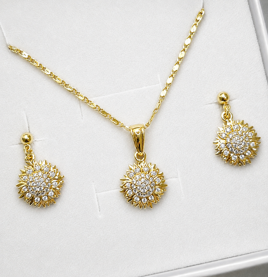 Rising Sun Necklace & Earring Set