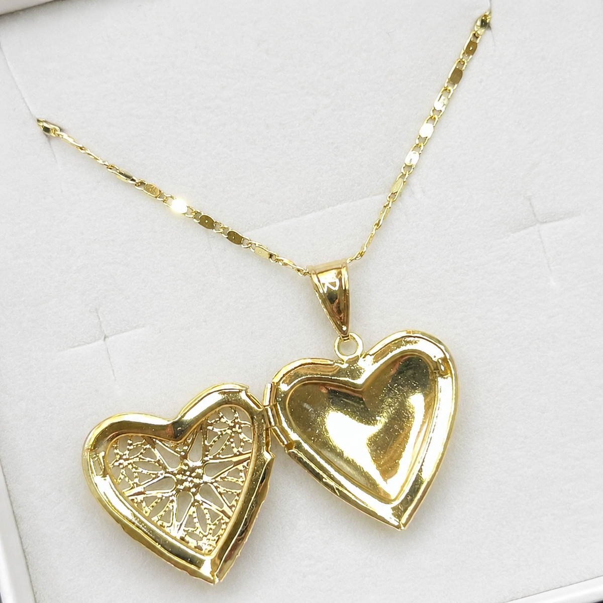Filigree Heart Locket Necklace
