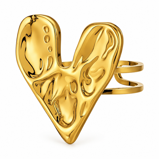 Molten Love Adjustable Heart Ring