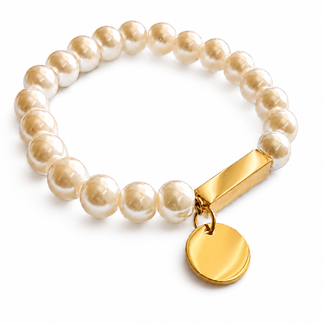 Double Charm Pearl Bracelet