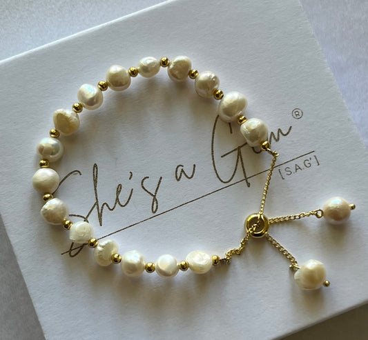 Eternal Pearl Gem Bracelet