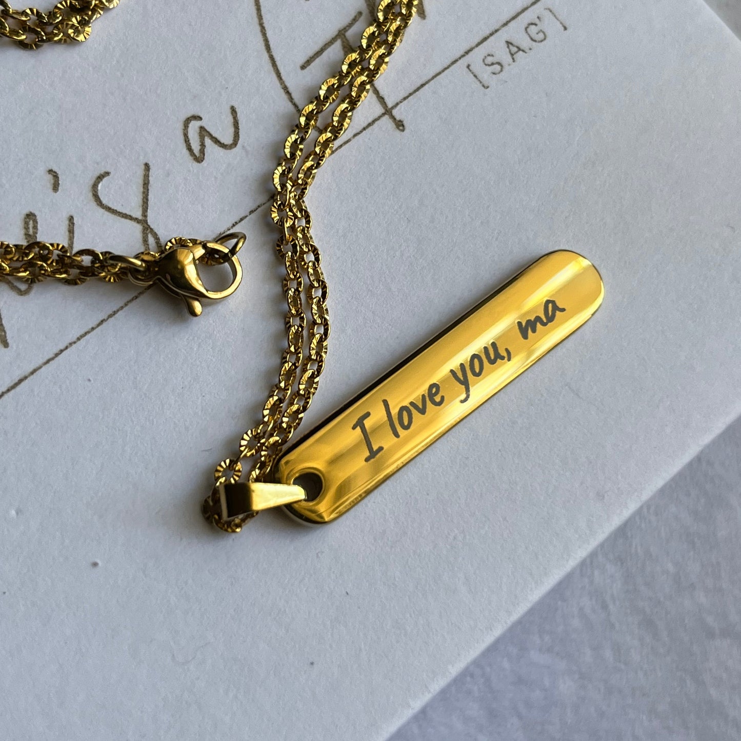 "I Love You, Ma" Necklace