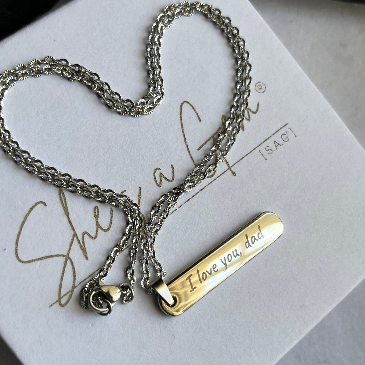 "I Love You, Dad" Necklace