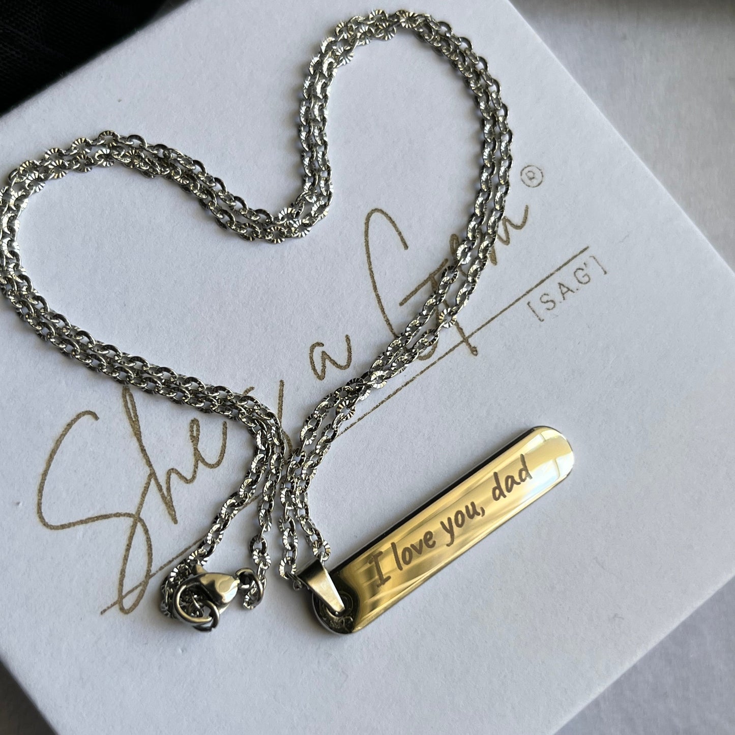 "I Love You, Dad" Necklace
