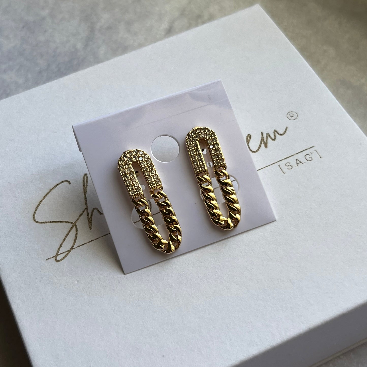 Gold Filled Twinkle Trails Zirconia Earrings