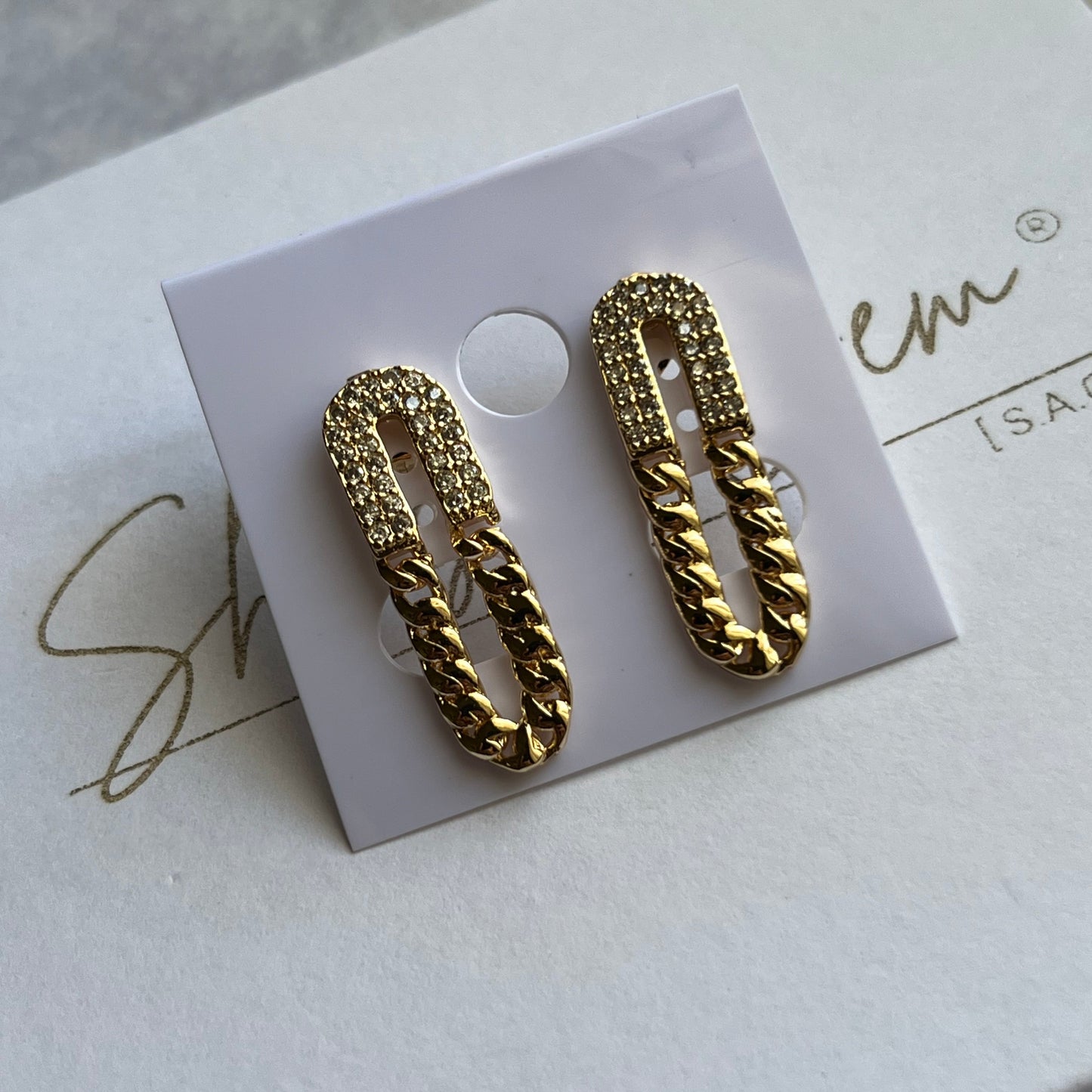 Gold Filled Twinkle Trails Zirconia Earrings
