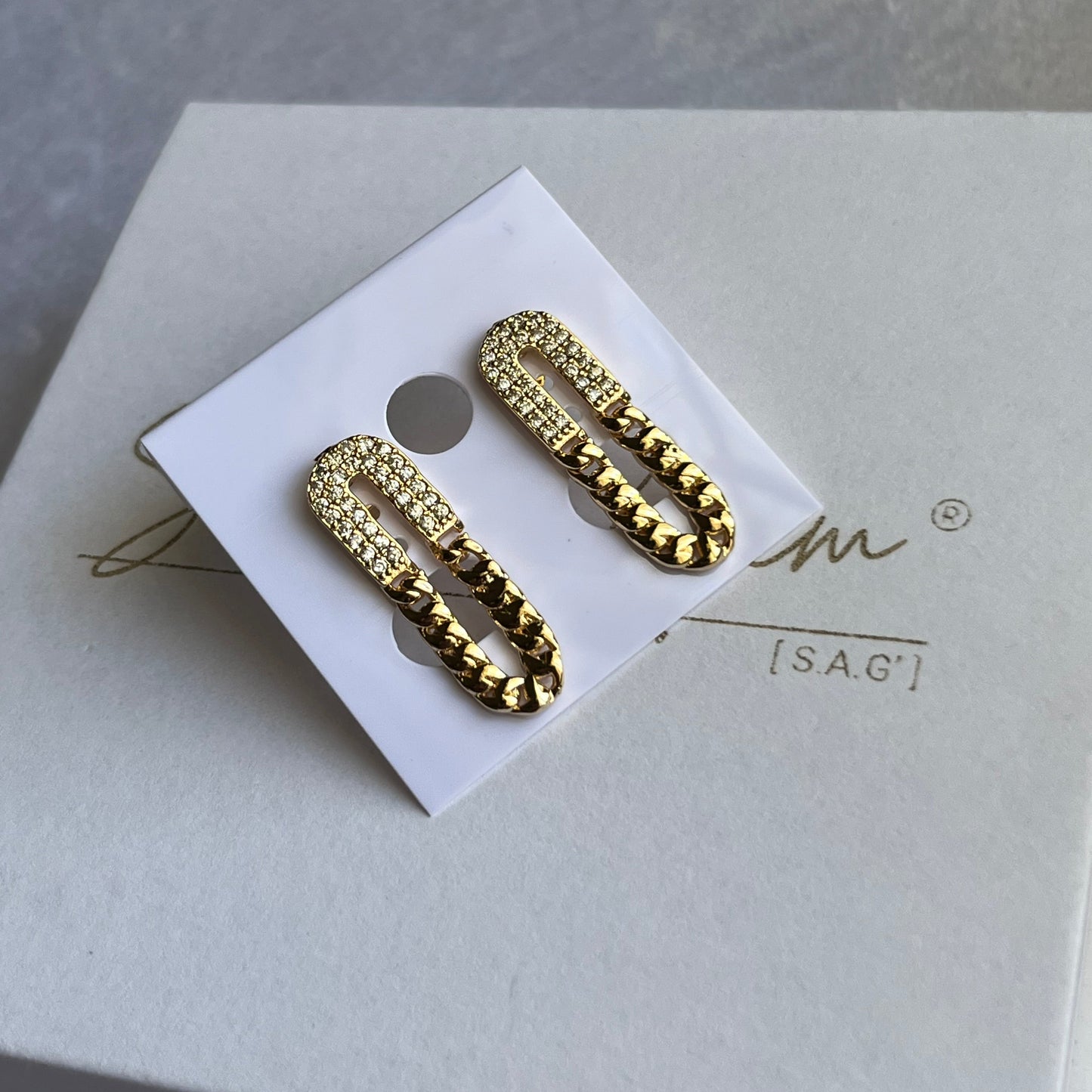 Gold Filled Twinkle Trails Zirconia Earrings