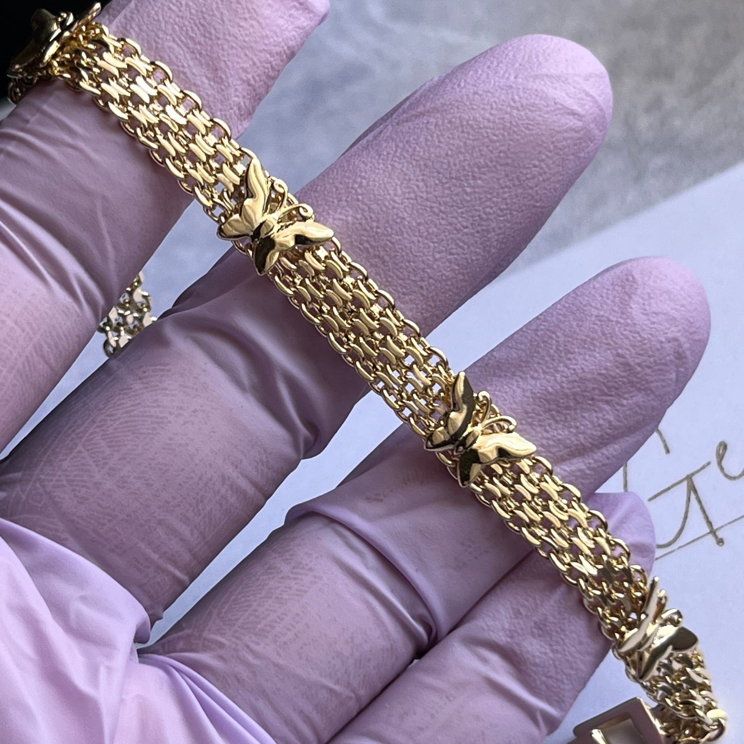 Gold Filled Tanzania Wild Butterfly Bracelet