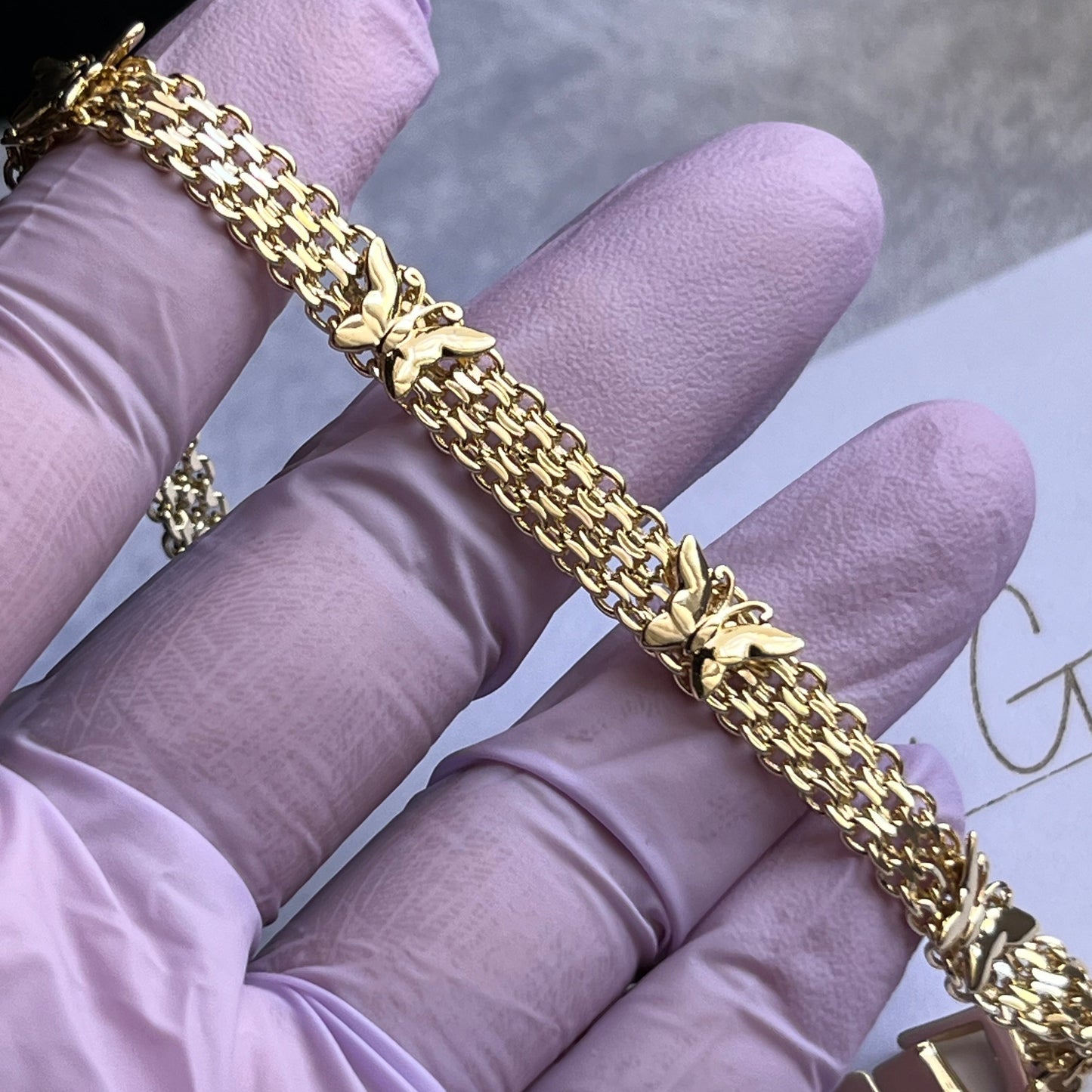 Gold Filled Tanzania Wild Butterfly Bracelet