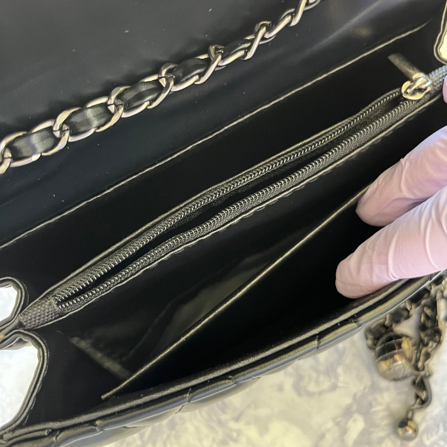 Midnight Quilted Mini Bag