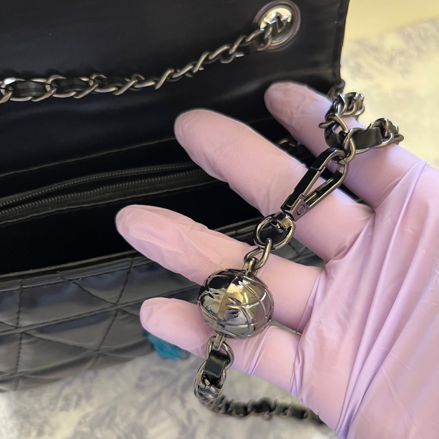 Midnight Quilted Mini Bag