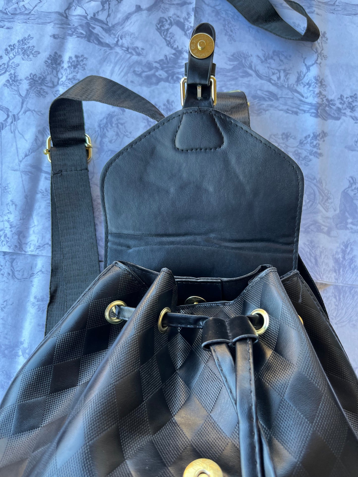 Black Everyday Luxe Quilted Backpack