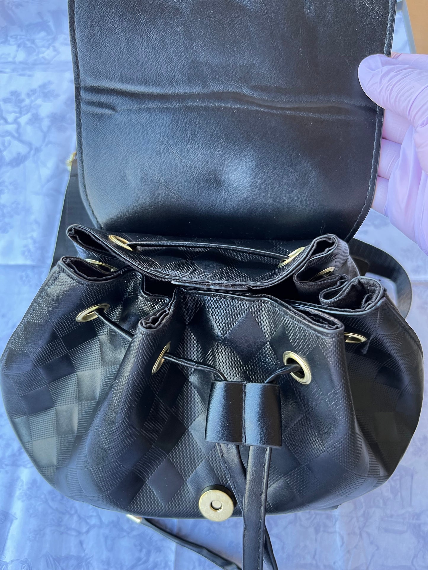 Black Everyday Luxe Quilted Backpack