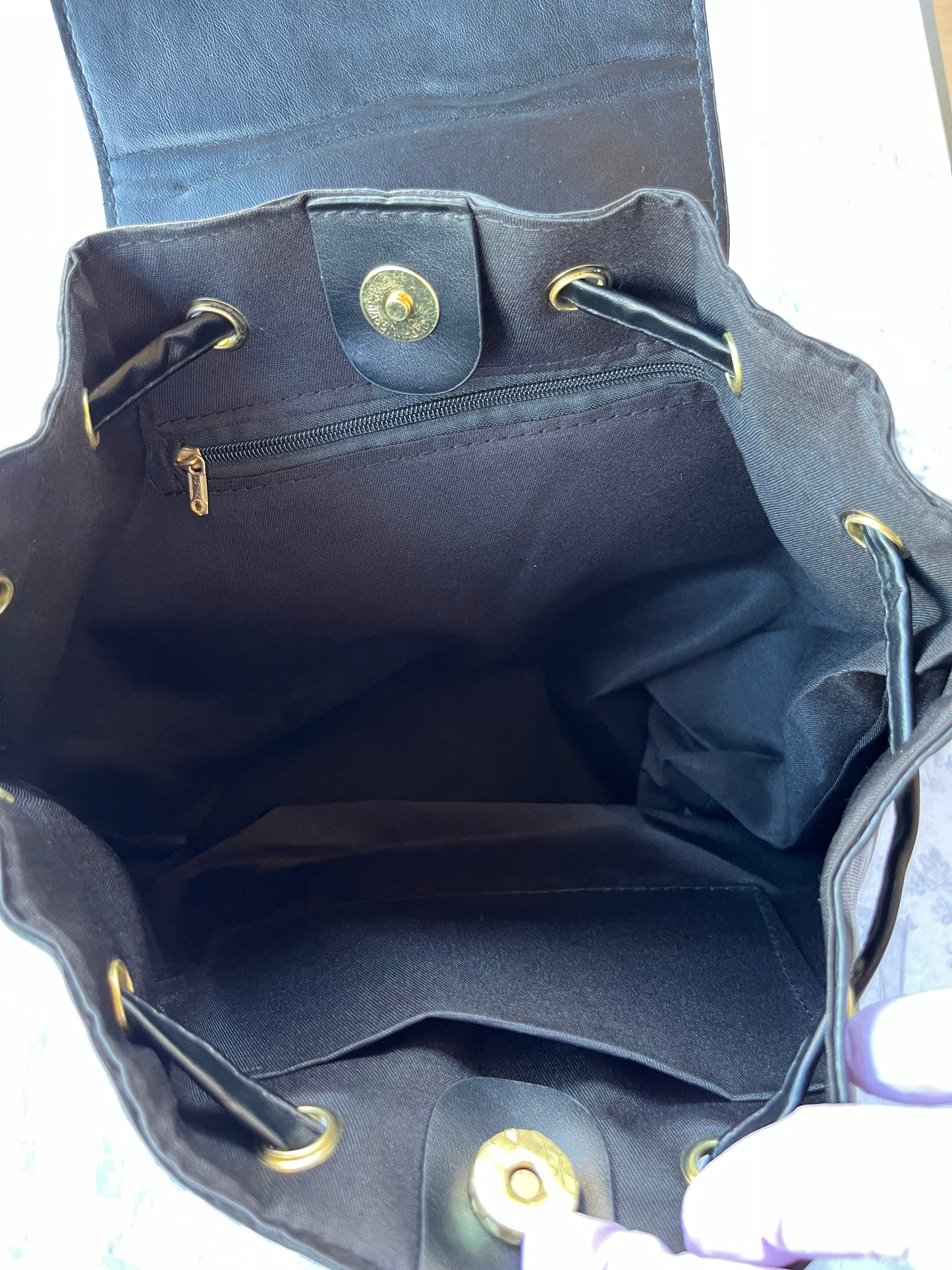 Black Everyday Luxe Quilted Backpack