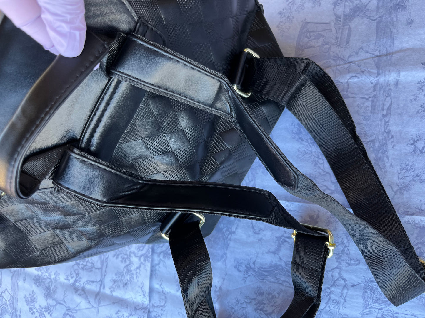 Black Everyday Luxe Quilted Backpack