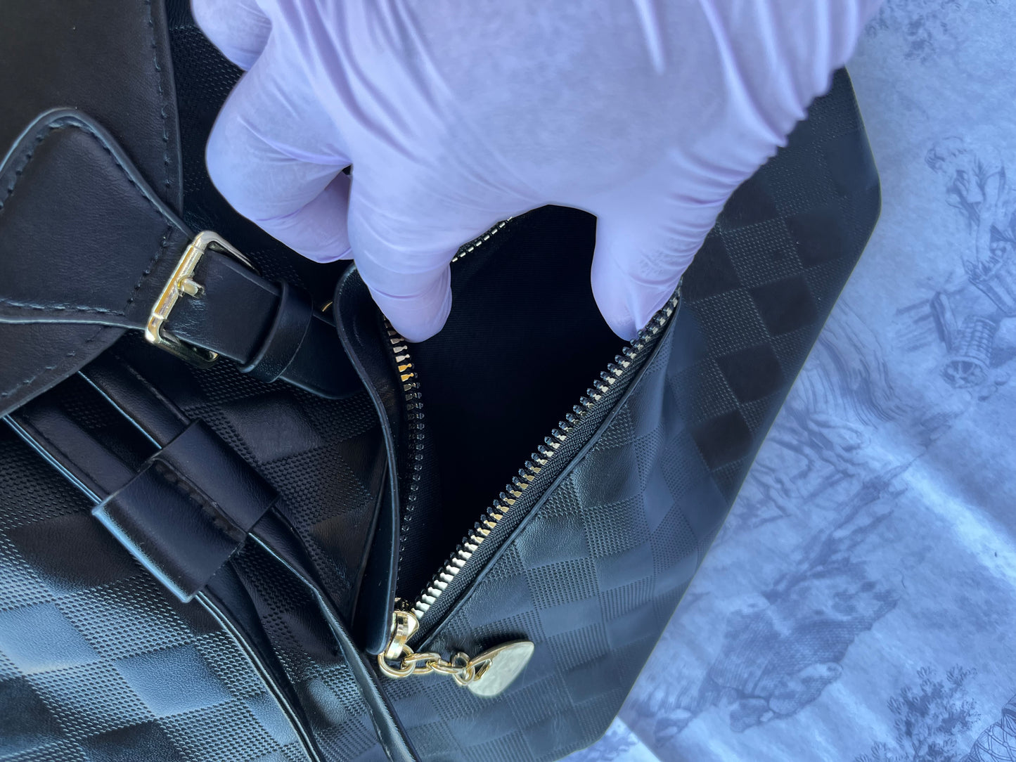 Black Everyday Luxe Quilted Backpack