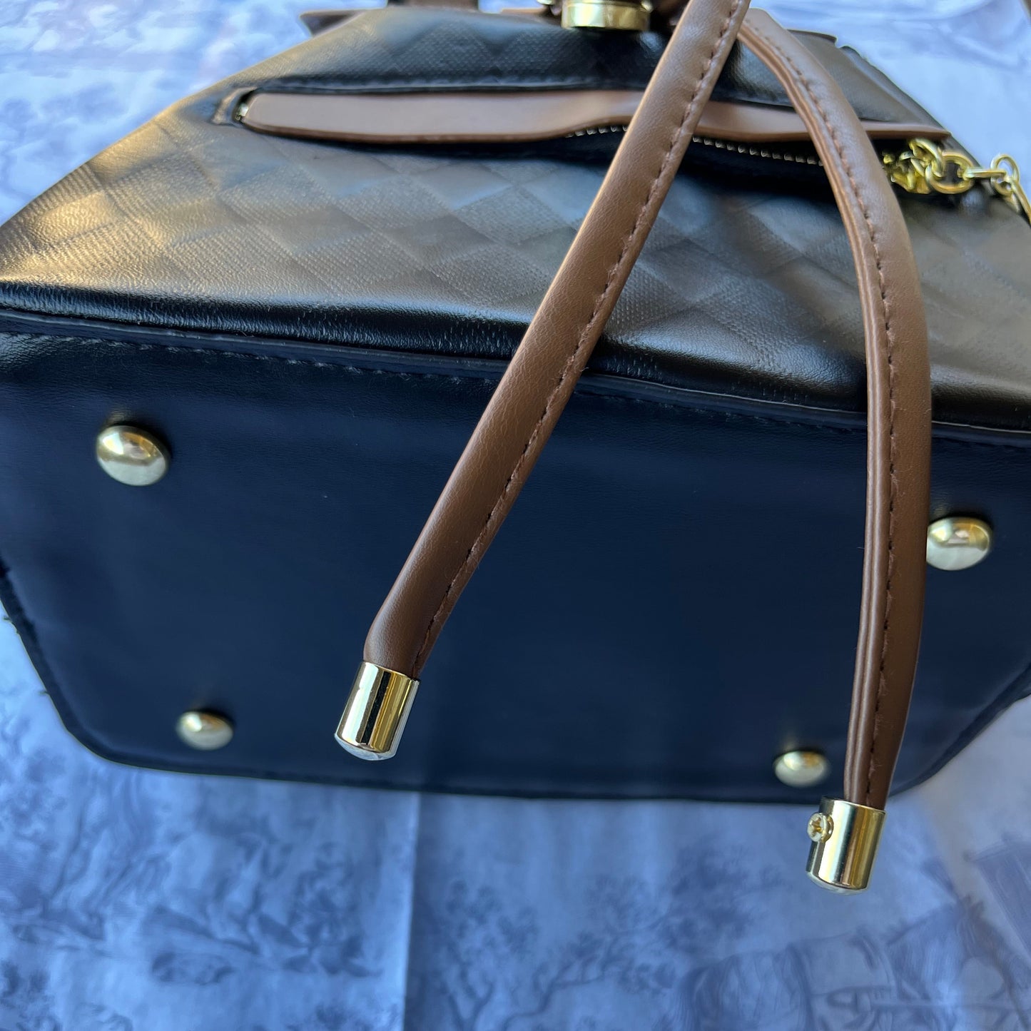 Brown/Black Everyday Luxe Quilted Backpack