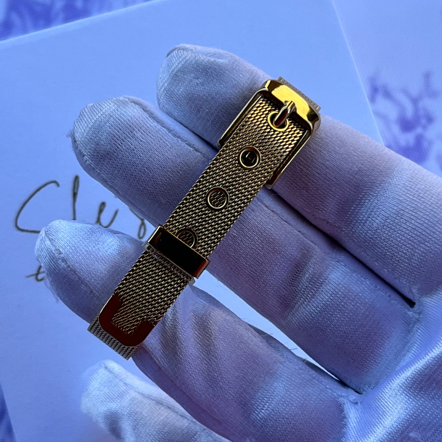 18K Gold Plated Stainless Steel Mesh Buckle Bracelet