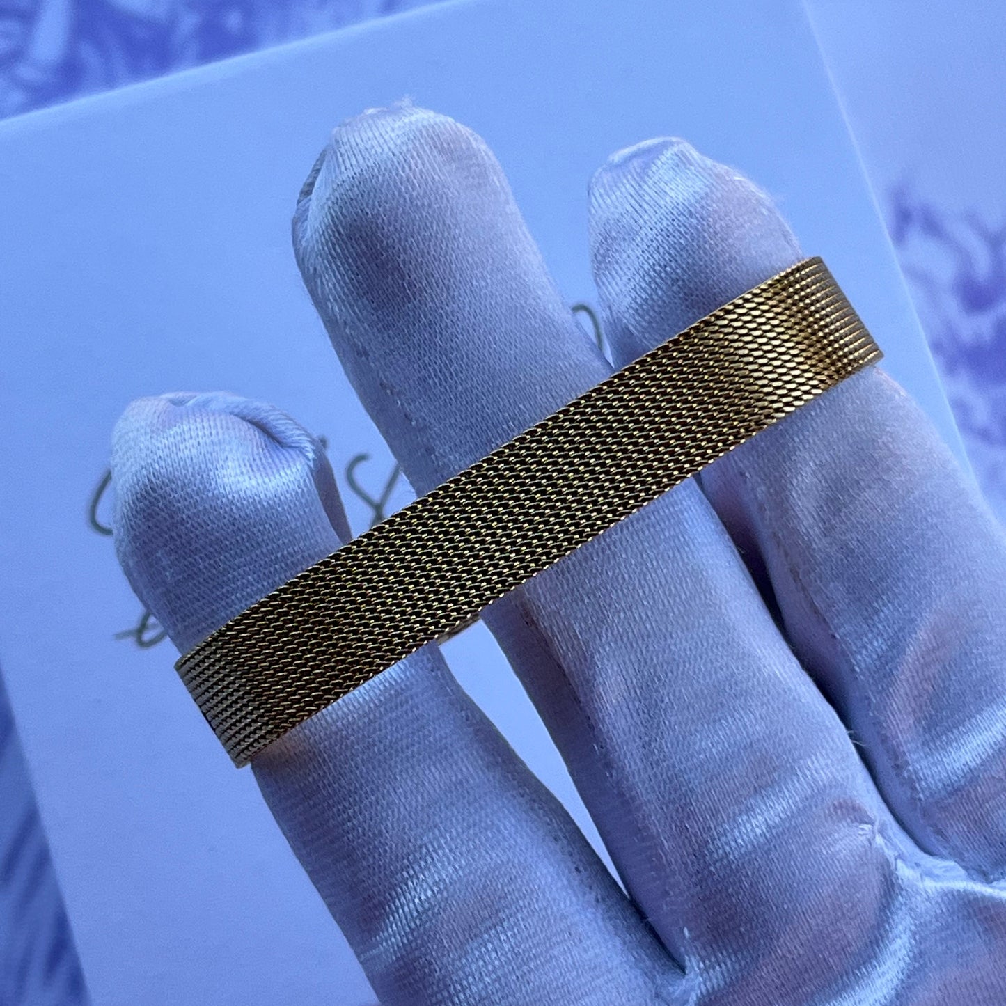 18K Gold Plated Stainless Steel Mesh Buckle Bracelet