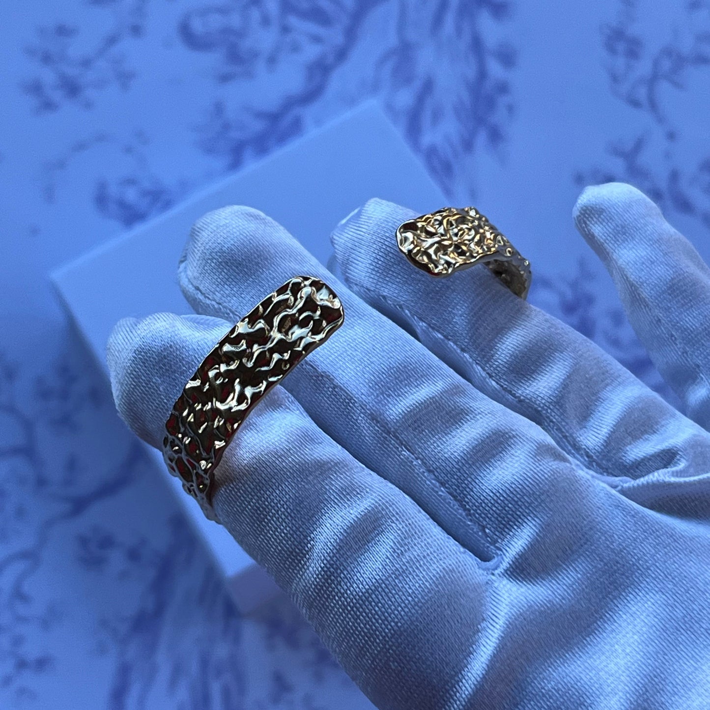 18K Gold Plated Stainless Steel Molten Cuff Bracelet