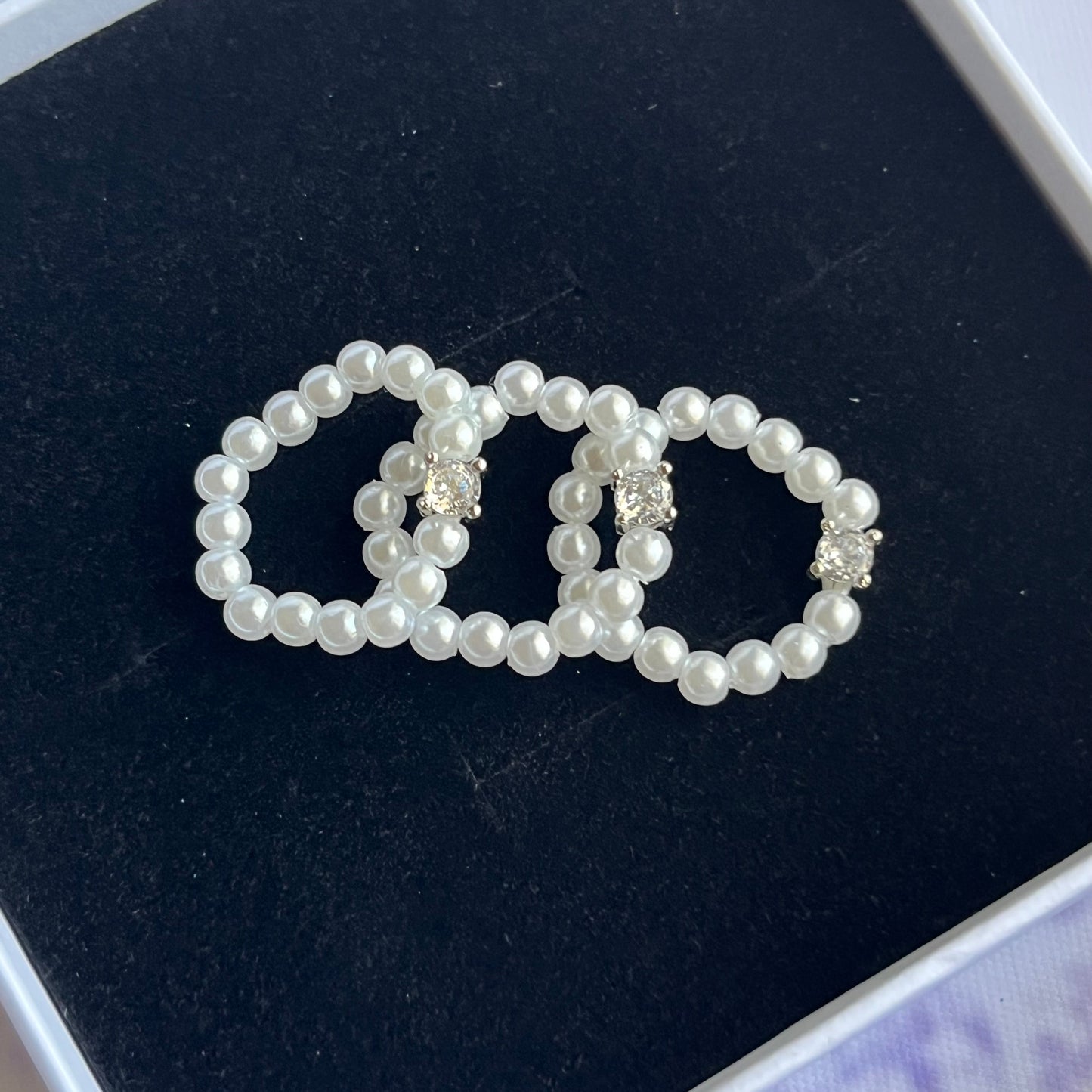 Gem Pearl Stretch Ring