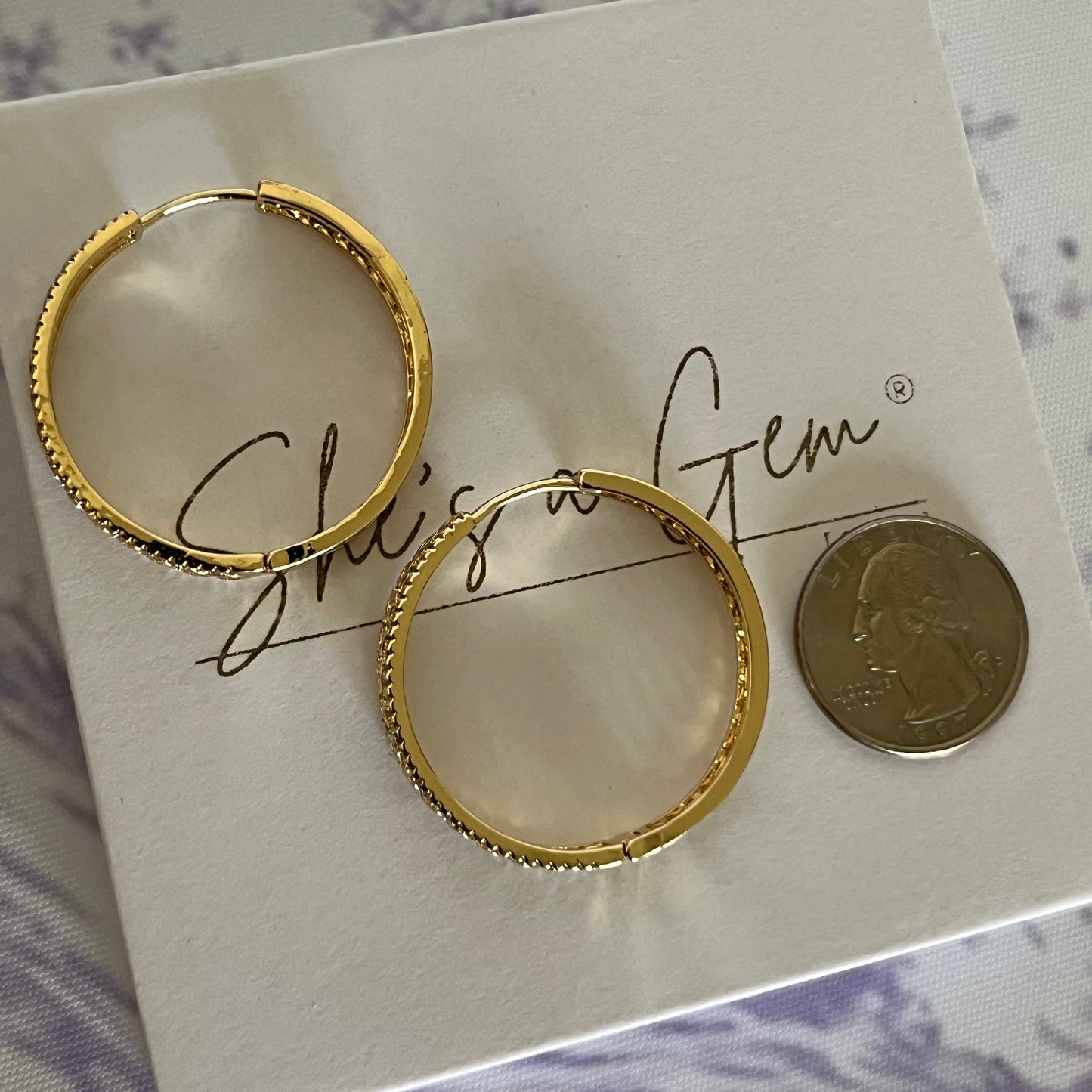 Gold Filled Infinite Heart Hoop Earrings