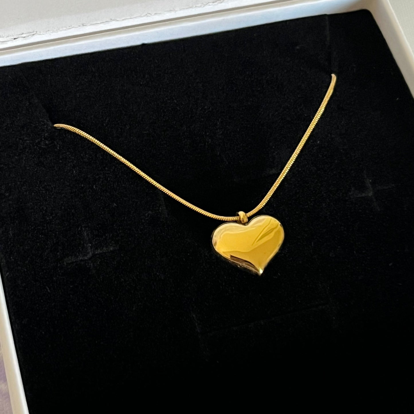 18K Gold Plated Stainless Steel Heart Pendant Necklace