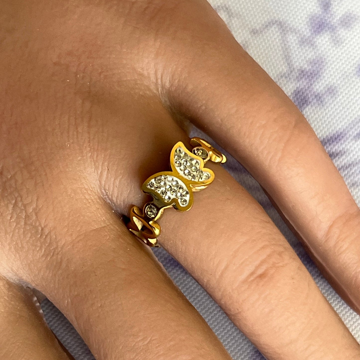 Gold Filled Butterly Ring