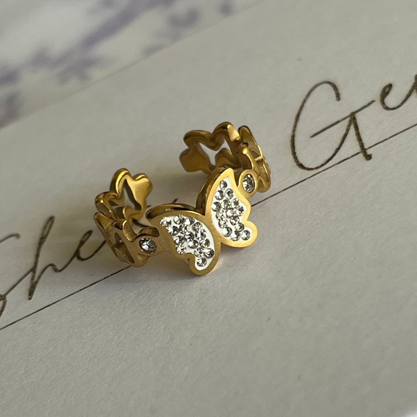 Gold Filled Butterly Ring
