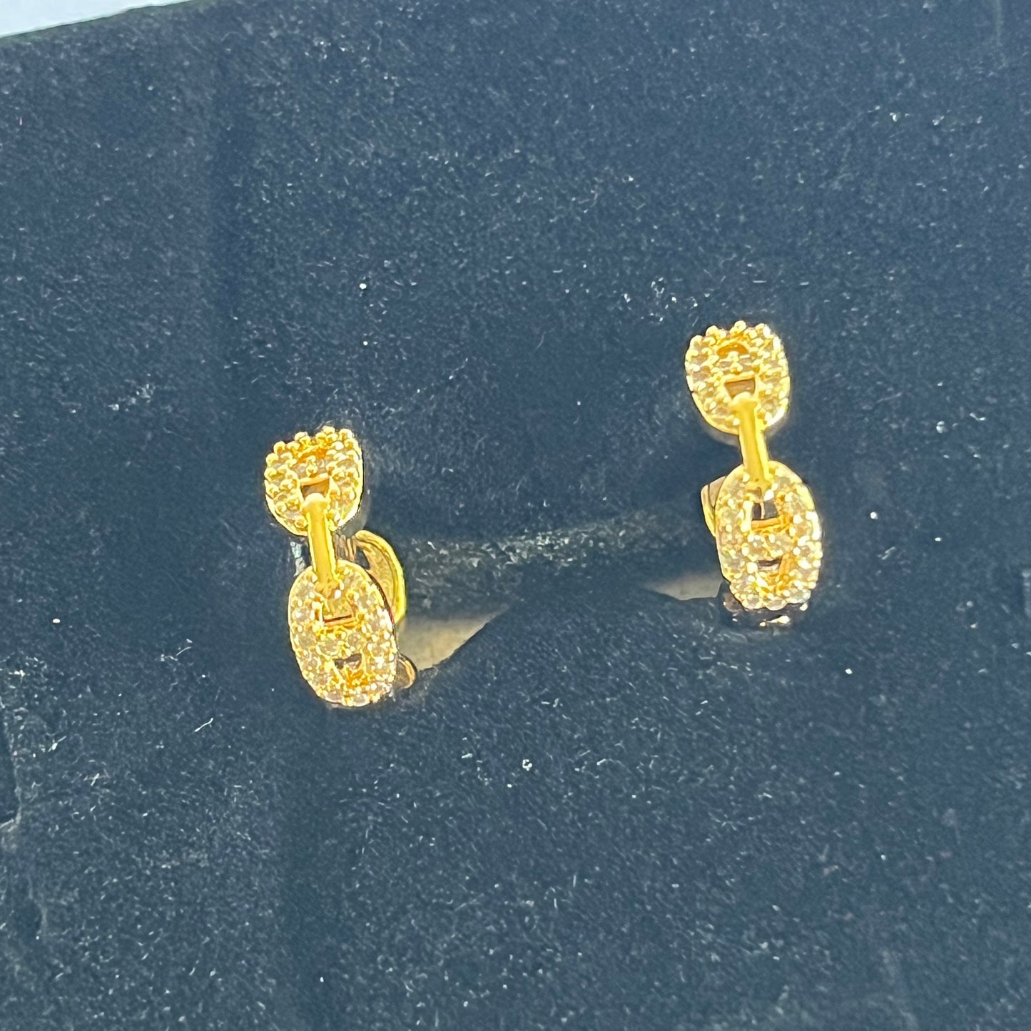 Gold Filled Link Hoop Earrings