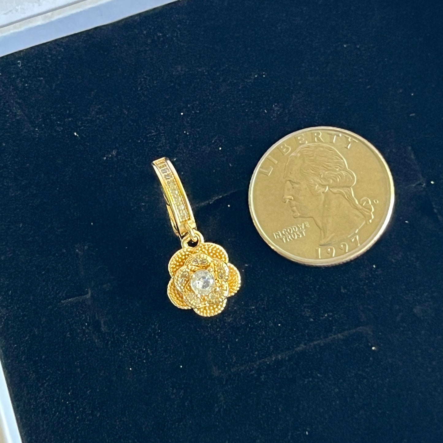 Gold Filled Flower Dangle Earrings