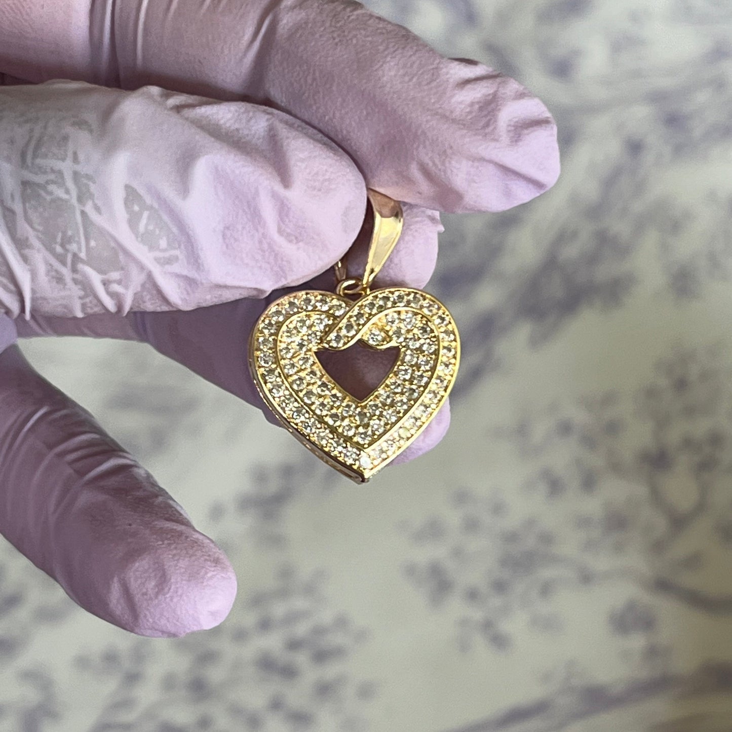 Gold Filled Layered Double Heart Pendant
