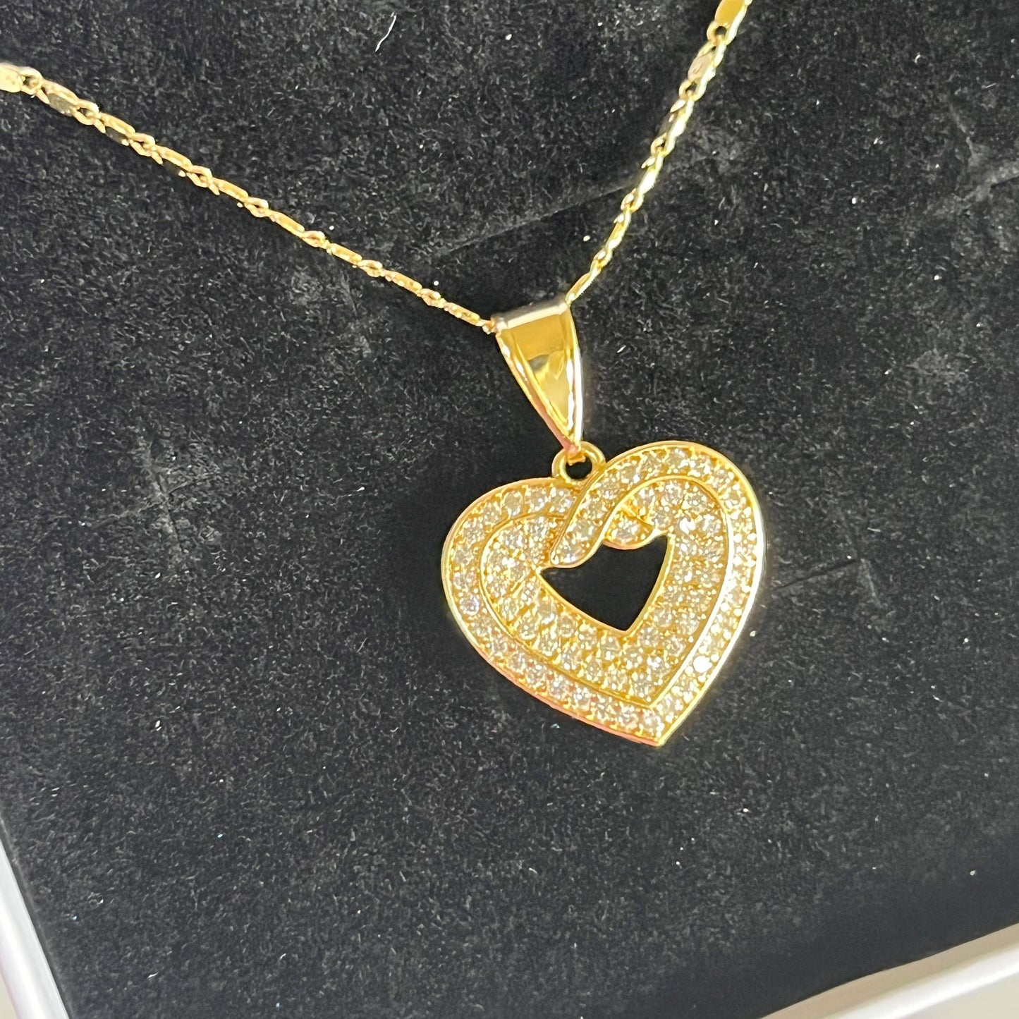 Gold Filled Layered Double Heart Necklace