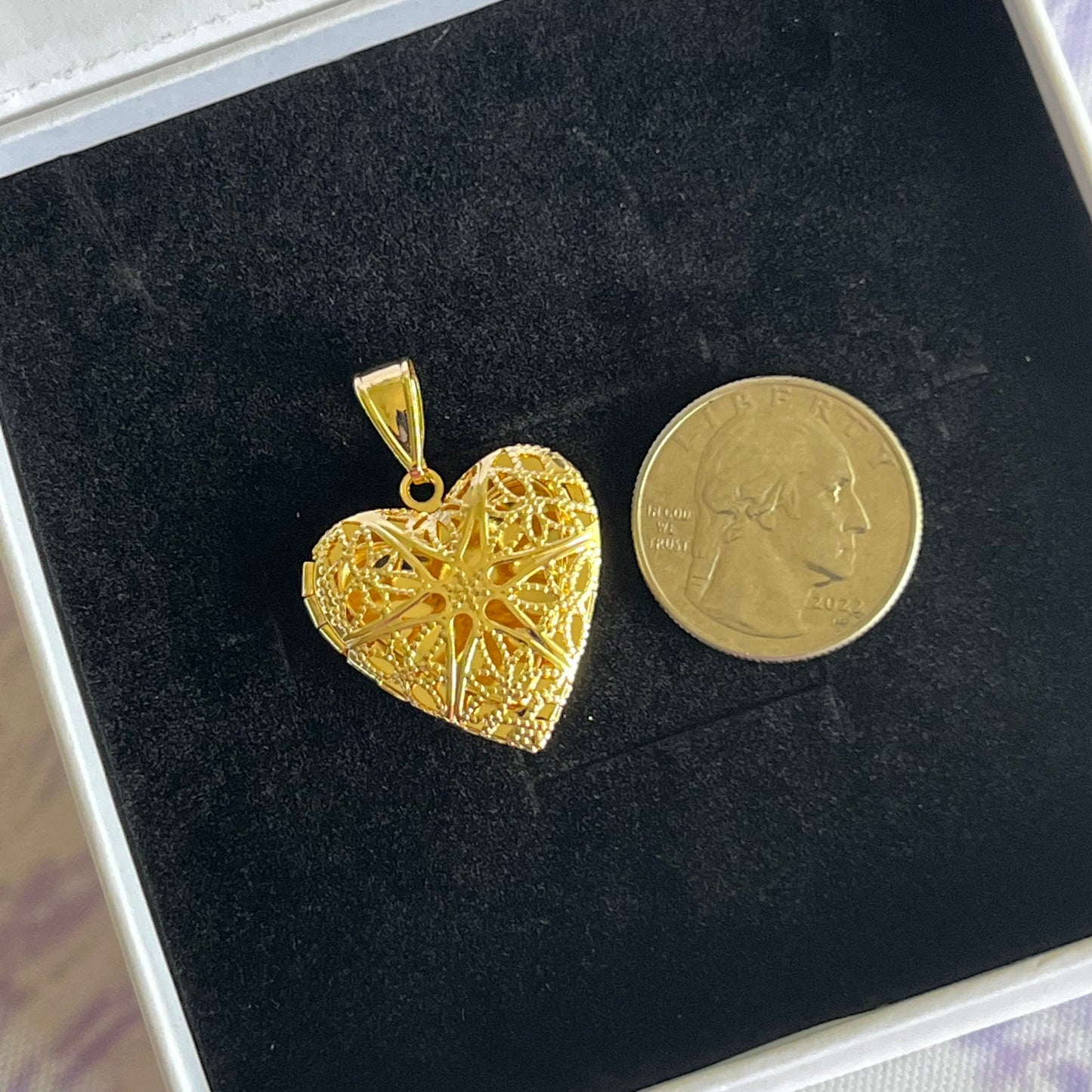 Gold Filled Heart Locket Pendant