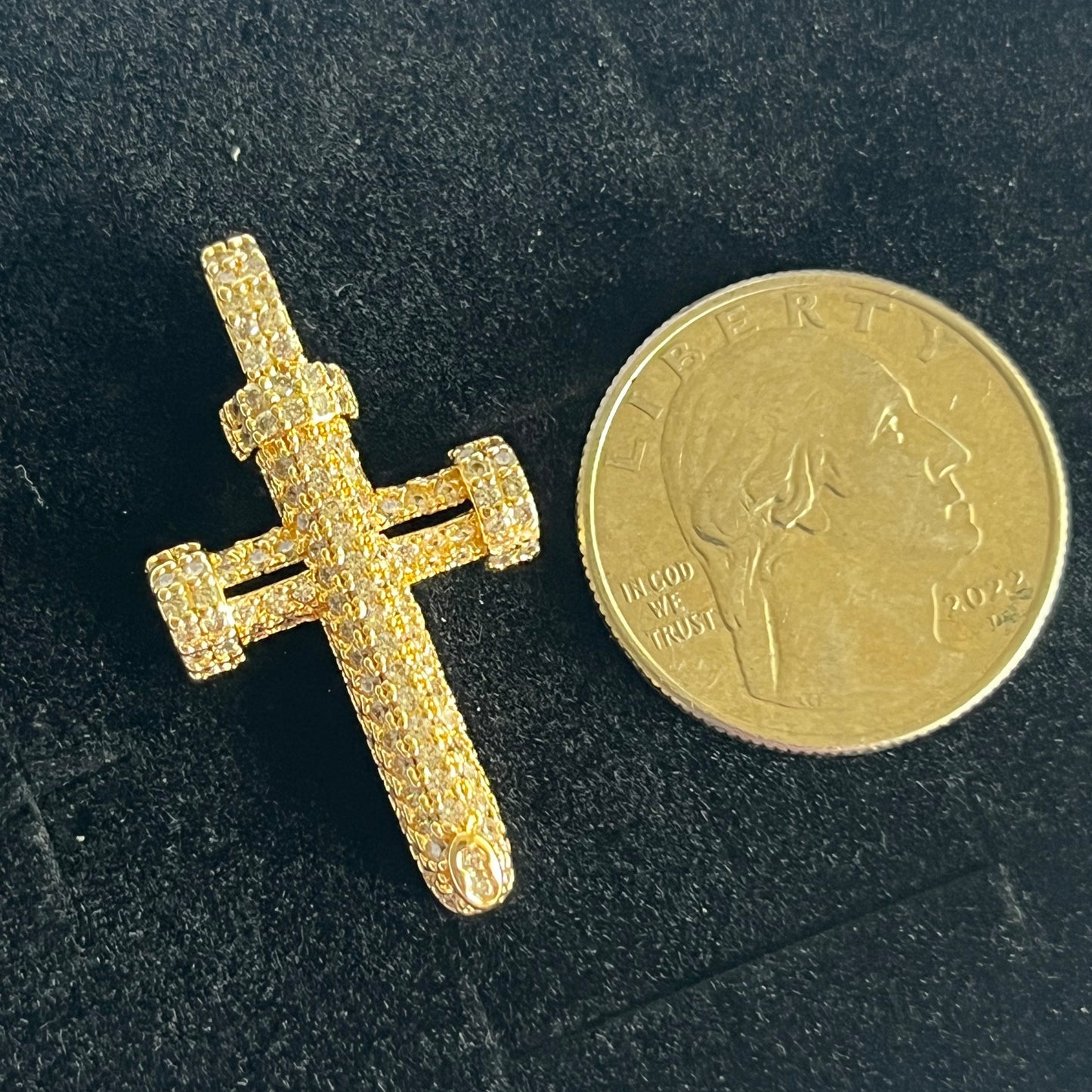 Gold Filled Nail Cross Pendant