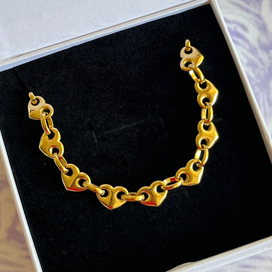 Luxe Heart Link Necklace