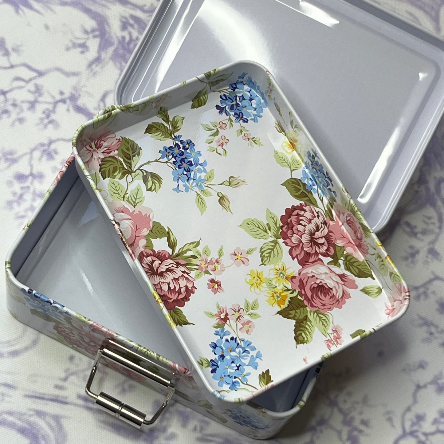 Pretty Floral Jewelry Mini Storage Box