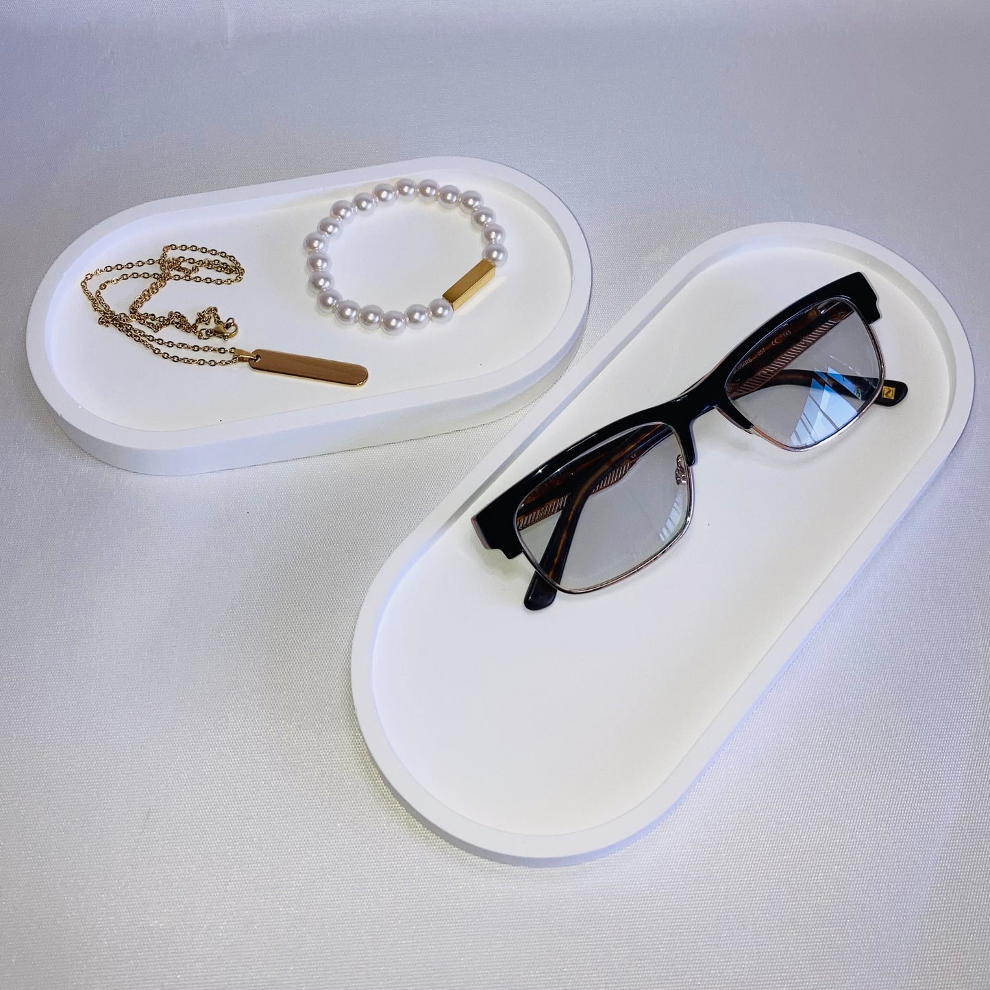 Classic White Jewelry Trays