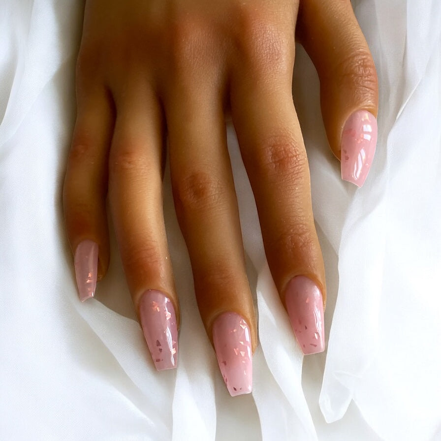 Pink Diamond Dust-Press on Nails